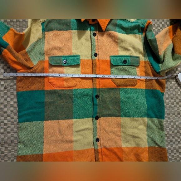 Noah NYC Big Check Flannel CPO Shirt Men's Size Large Made in Portugal - Picture 5 of 6